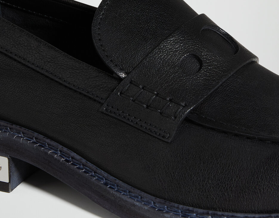 Men&rsquo;s Met Hole loafers, BLACK, hi-res-1
