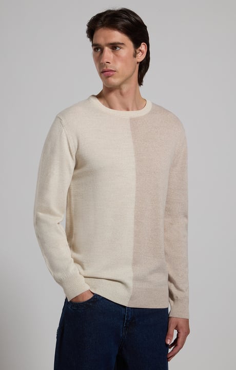 Men’s sweater with broken logo, SILVER BIRCH Men’s sweater with broken logo, SILVER BIRCH, hi-res-1