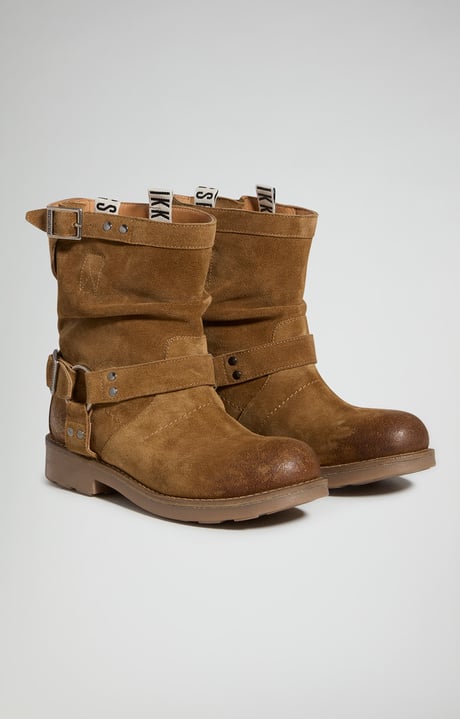 Women’s Vintage biker boots , COGNAC Women’s Vintage biker boots , COGNAC, hi-res-1