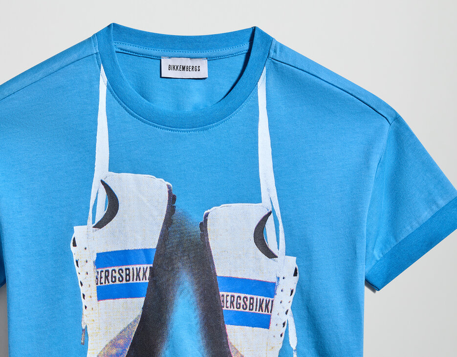 Printed boys&rsquo; T-shirt, AZURE BLUE, hi-res-1