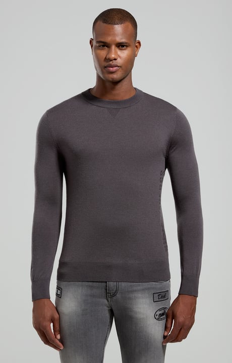 Men’s sweater with tonal logo, DARK SHADOWS Men’s sweater with tonal logo, DARK SHADOWS, hi-res-1