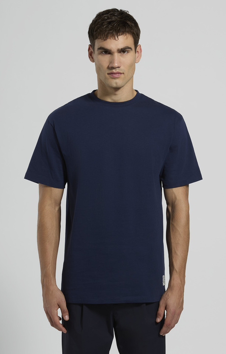 Men's ribbed-collar T-shirt, BLACK IRIS, hi-res-1