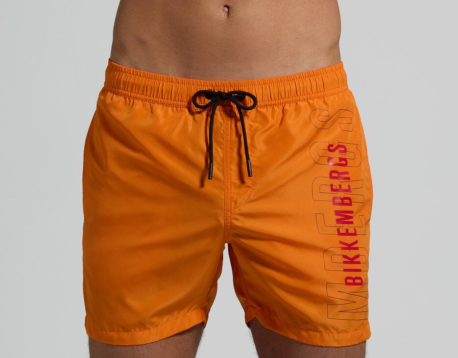 Men's logo print boardshorts, ORANGE Men's logo print boardshorts, ORANGE, hi-res-1