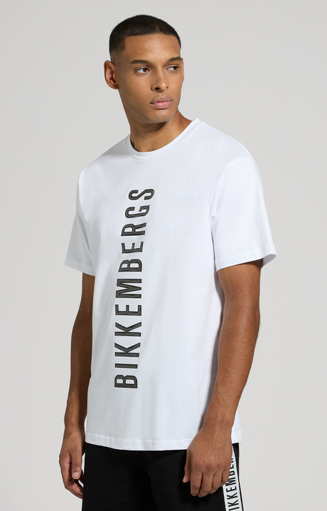 T-shirt uomo con logo, WHITE, hi-res-1