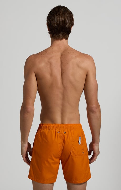 Men's swim shorts - tape insert, ORANGE Men's swim shorts - tape insert, ORANGE, hi-res-1