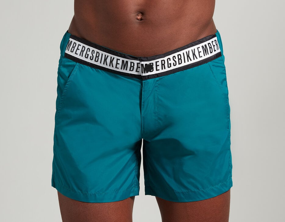 Men's short swim trunks, EVERGLADE Men's short swim trunks, EVERGLADE, hi-res-1
