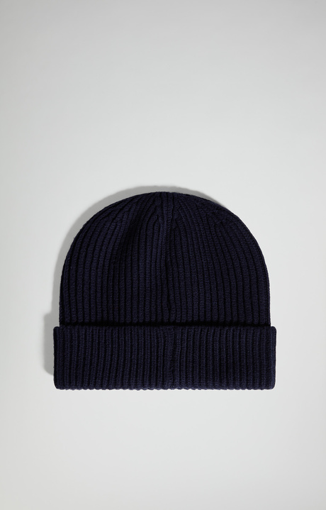 Men's ribbed winter hat, BLUE Men's ribbed winter hat, BLUE, hi-res-1