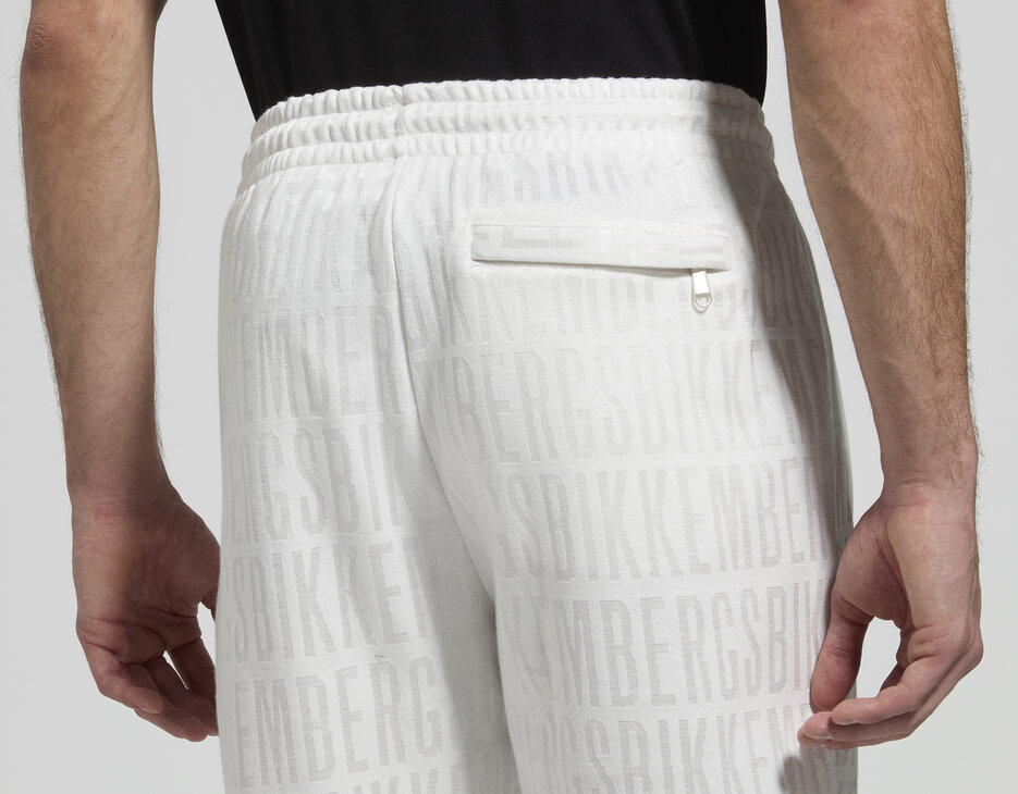 Men&rsquo;s jacquard joggers, WHITE, hi-res-1