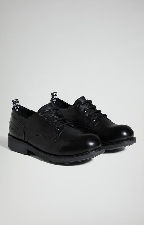 Men’s Vintage lace-up shoes, BLACK Men’s Vintage lace-up shoes, BLACK, hi-res-1