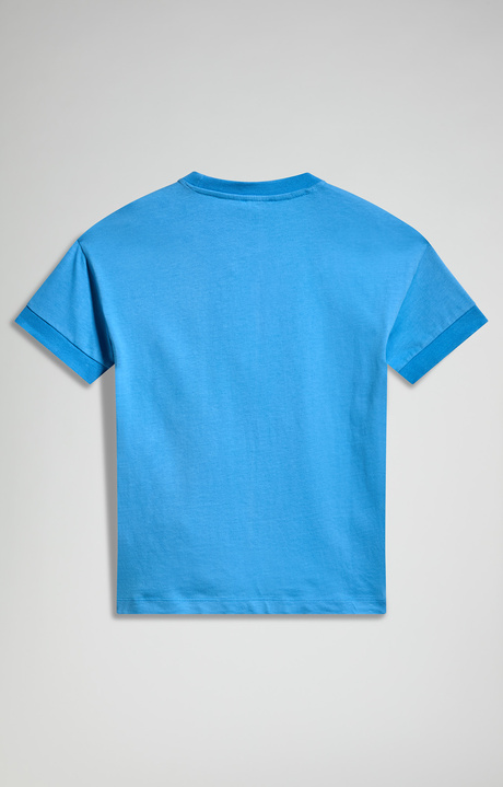 Printed boys&rsquo; T-shirt, AZURE BLUE, hi-res-1