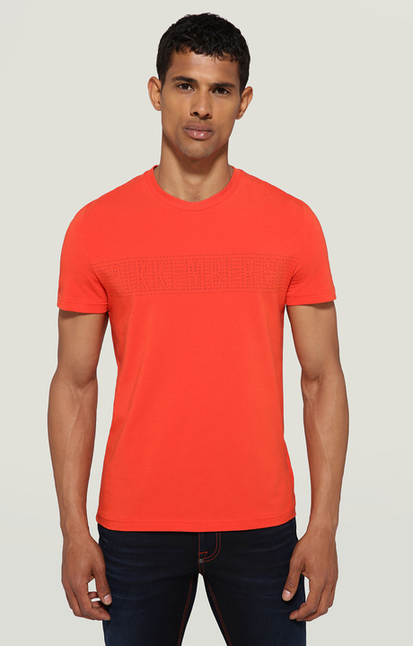 Men's short sleeved T-shirt, ORANGE, hi-res-1