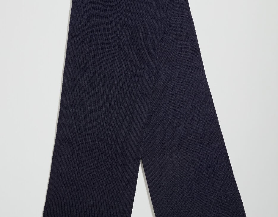 Men's scarf with tape detail, BLUE Men's scarf with tape detail, BLUE, hi-res-1
