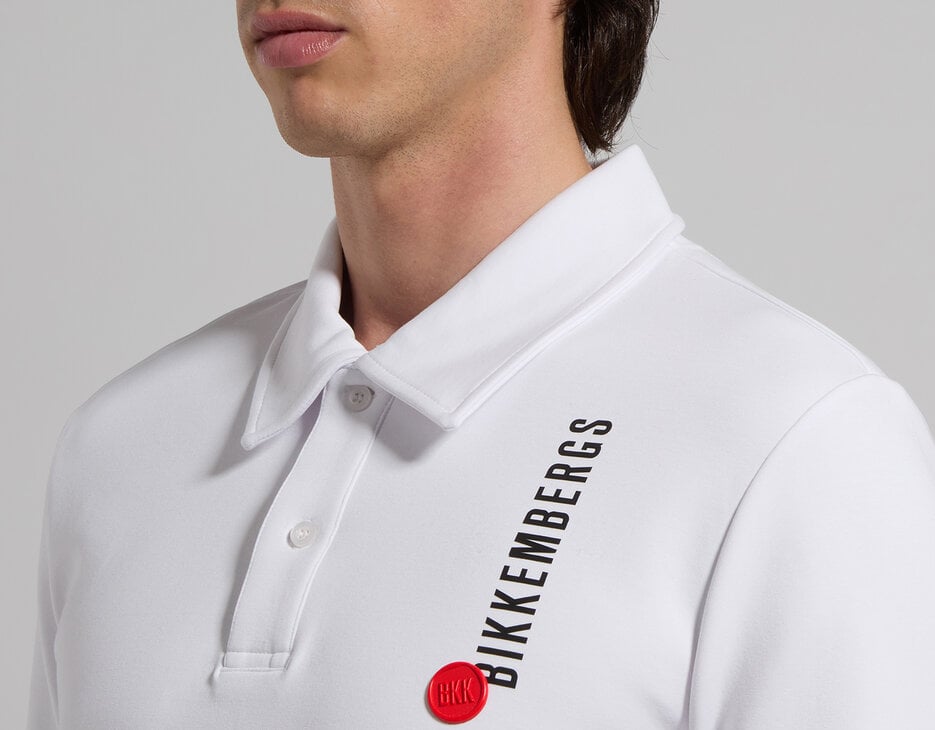 Long-sleeve polo shirt for men, WHITE Long-sleeve polo shirt for men, WHITE, hi-res-1