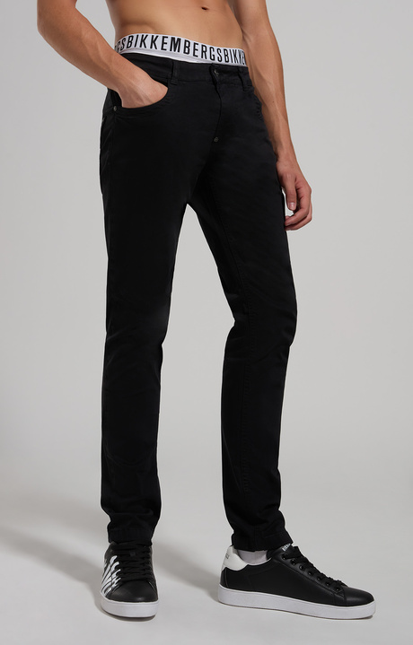 Pantaloni 5 tasche slim uomo, CAVIAR, hi-res-1