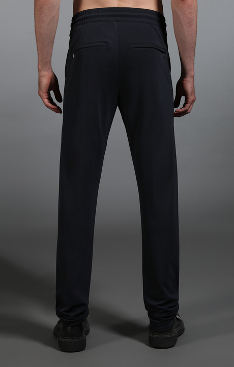 Men's navy blue jogging trousers, NAVY, hi-res-1