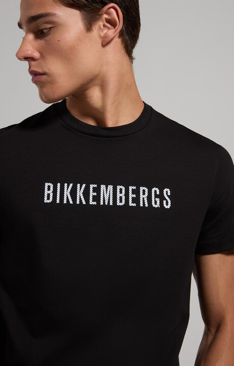 bikkembergs Men's slim fit logo T-shirt