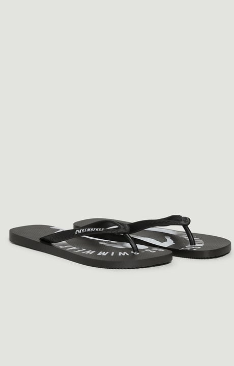 MEN'S FLIP FLOPS, BLACK MEN'S FLIP FLOPS, BLACK, hi-res-1