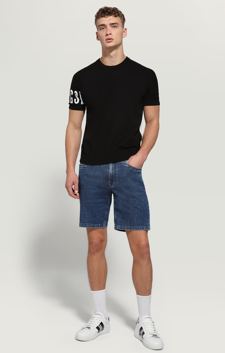 Pantaloncini jeans uomo, BLUE DENIM, hi-res-1