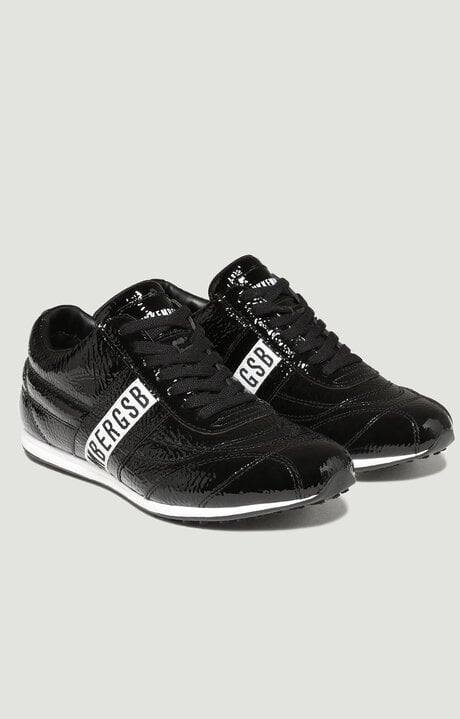 bikkembergs Black women's sneakers in patent leather Bahia