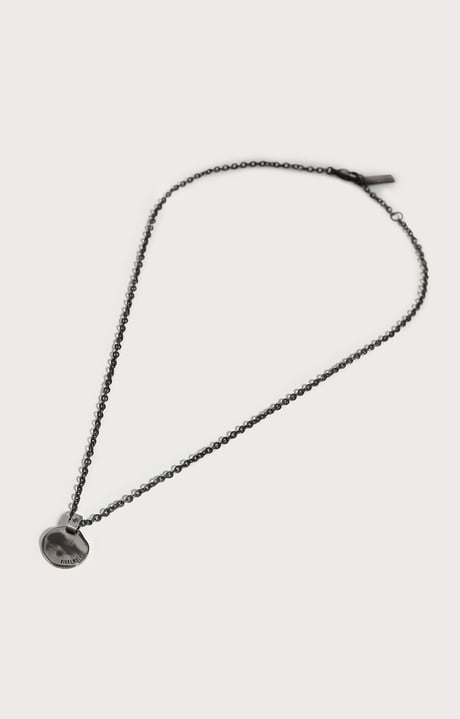 Men's necklace with medal pendant and diamond, VINTAGE Men's necklace with medal pendant and diamond, VINTAGE, hi-res-1