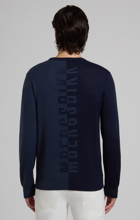 Men’s sweater with broken logo, BLACK IRIS, hi-res-1