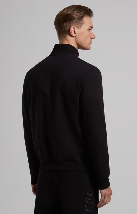 Embroidered men's sweatshirt, BLACK, hi-res-1