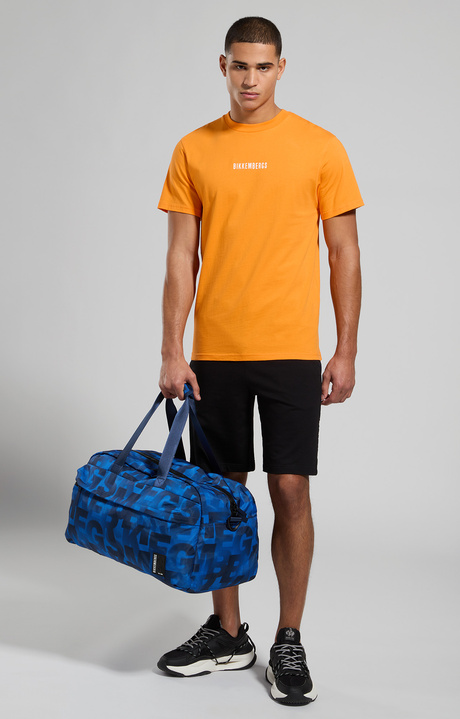 Optical print men's T-shirt, ORIOLE, hi-res-1