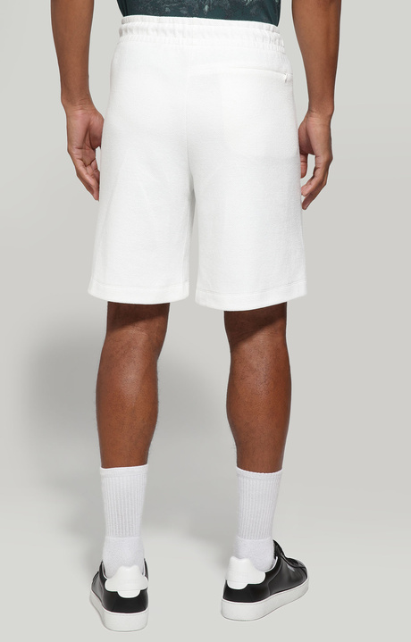Pantaloncini uomo in felpa reversed, WHITE, hi-res-1