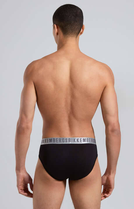2-pack silver men's briefs, BLACK 2-pack silver men's briefs, BLACK, hi-res-1