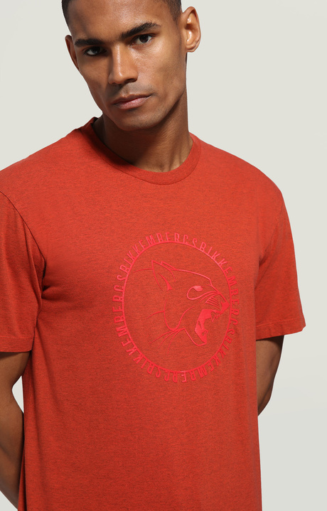 Men's T-shirt - rubber print, ORANGE, hi-res-1