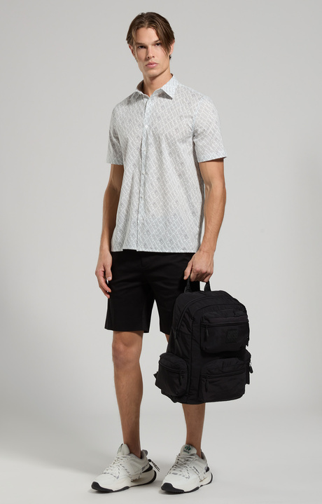 Camicia uomo a maniche corte, WHITE, hi-res-1