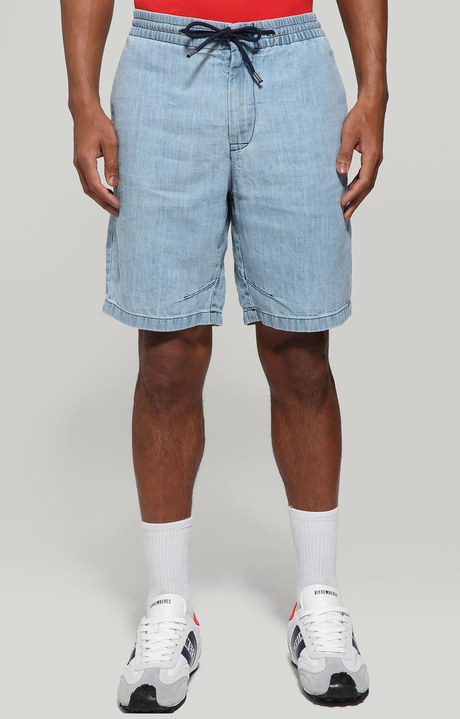 Men's denim shorts, BLUE DENIM, hi-res-1