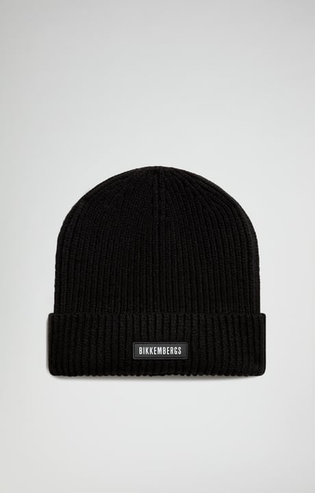 Men's beanie, BLACK Men's beanie, BLACK, hi-res-1