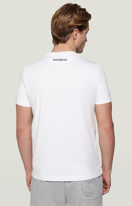 Men's T-shirt with soccer print, OPTICAL WHITE Men's T-shirt with soccer print, OPTICAL WHITE, hi-res-1