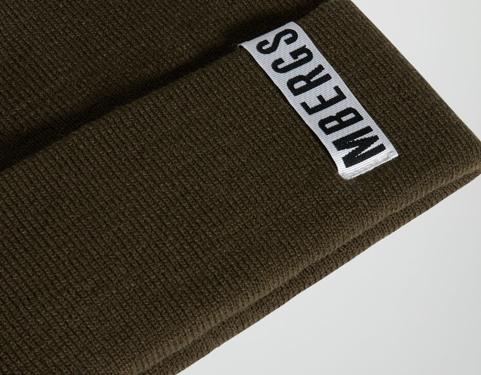 Men's winter hat with tape detail, GREEN Men's winter hat with tape detail, GREEN, hi-res-1