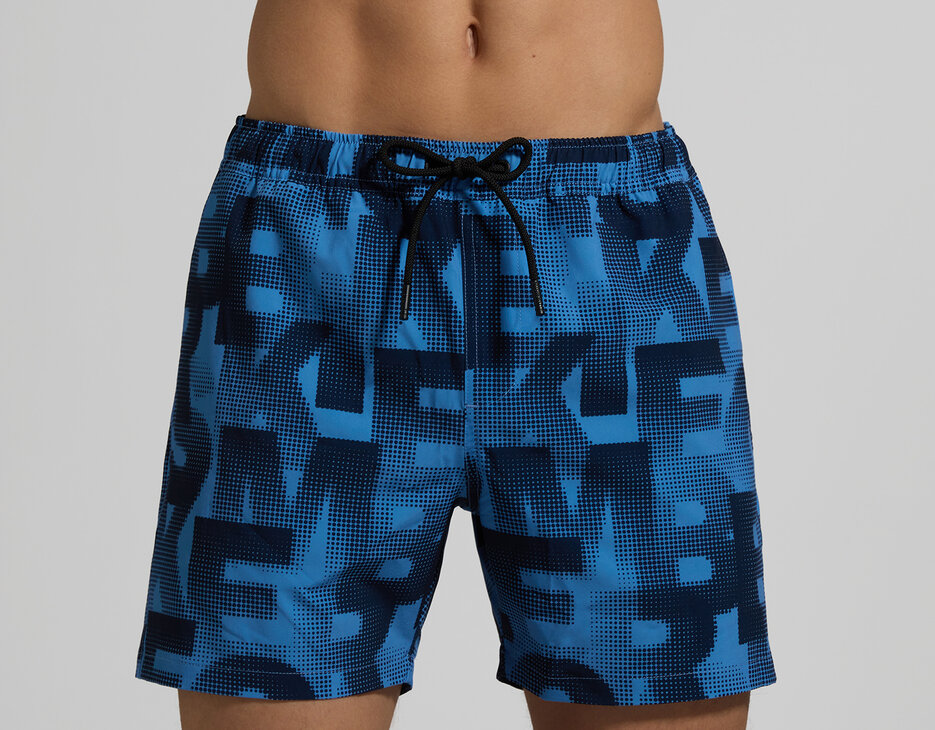 Men's camouflage swim trunks, BLUE Men's camouflage swim trunks, BLUE, hi-res-1