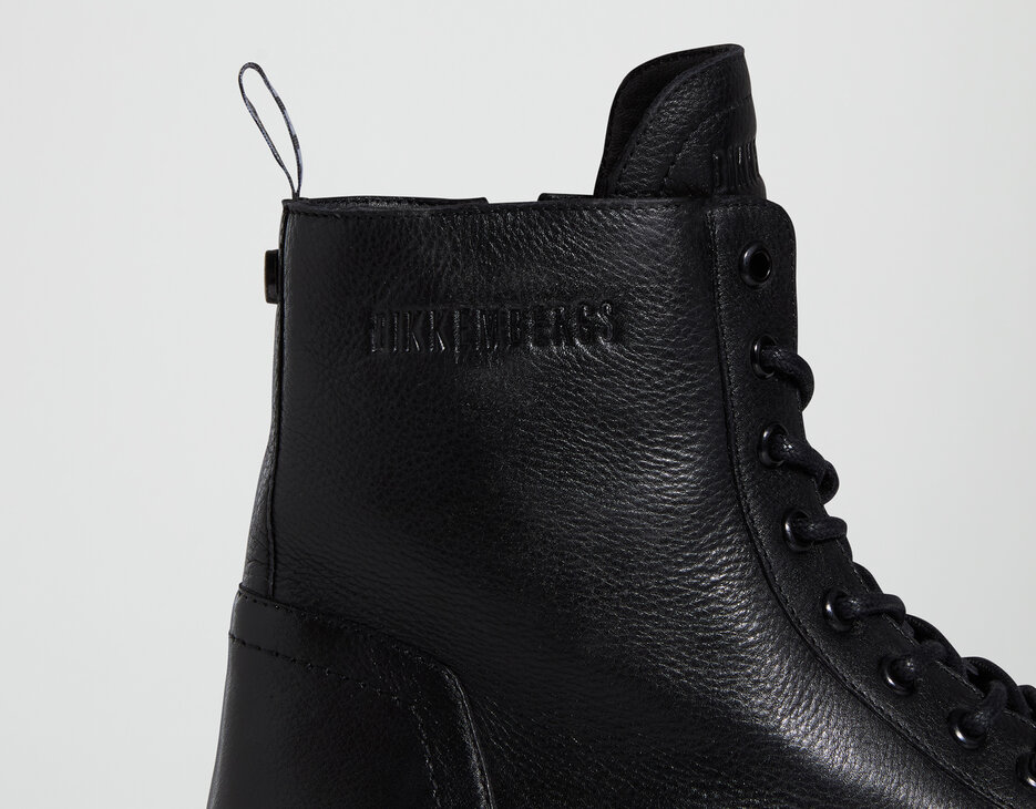 Men's Dress M leather lug-sole boots, BLACK, hi-res-1