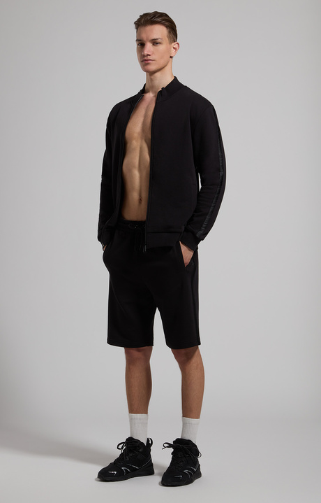 Men's garment-dyed sweatshirt, BLACK Men's garment-dyed sweatshirt, BLACK, hi-res-1