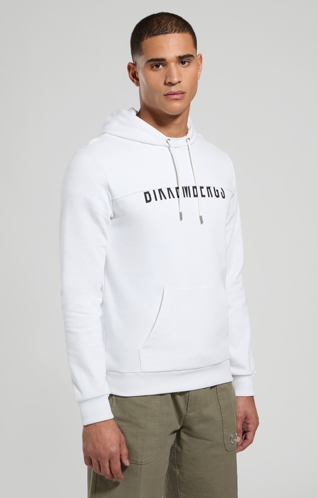 Men's hoodie sweatshirt, WHITE, hi-res-1