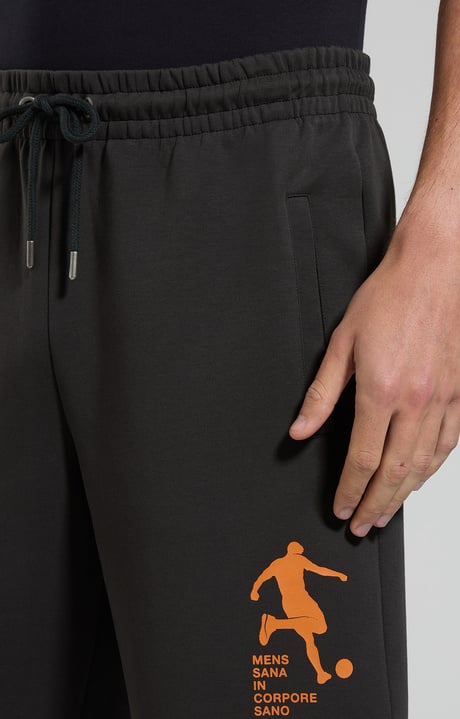 Men's fleece shorts, PIRATE BLACK, hi-res-1