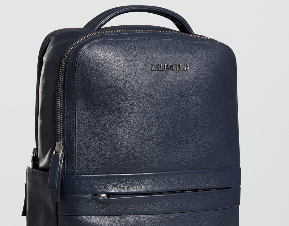 Colin men's leather backpack, BLUE Colin men's leather backpack, BLUE, hi-res-1