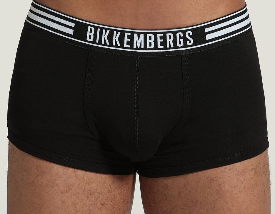 2-pack men's boxers stripe waistband, BLACK 2-pack men's boxers stripe waistband, BLACK, hi-res-1