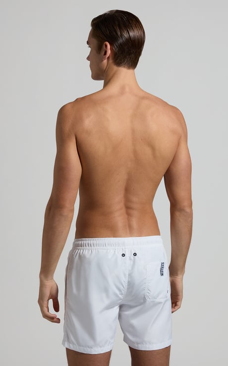 Men's logo print boardshorts, WHITE Men's logo print boardshorts, WHITE, hi-res-1