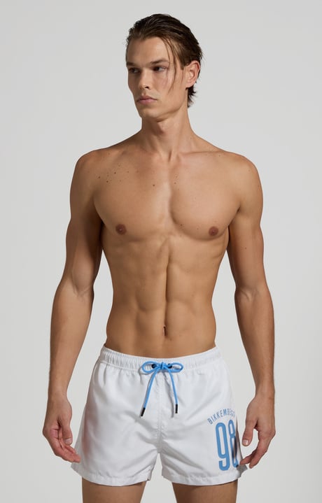 Men's mid-length boardshorts, WHITE Men's mid-length boardshorts, WHITE, hi-res-1