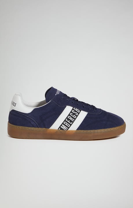 Men's Recoba sneakers with contrast stitching, NAVY Men's Recoba sneakers with contrast stitching, NAVY, hi-res-1