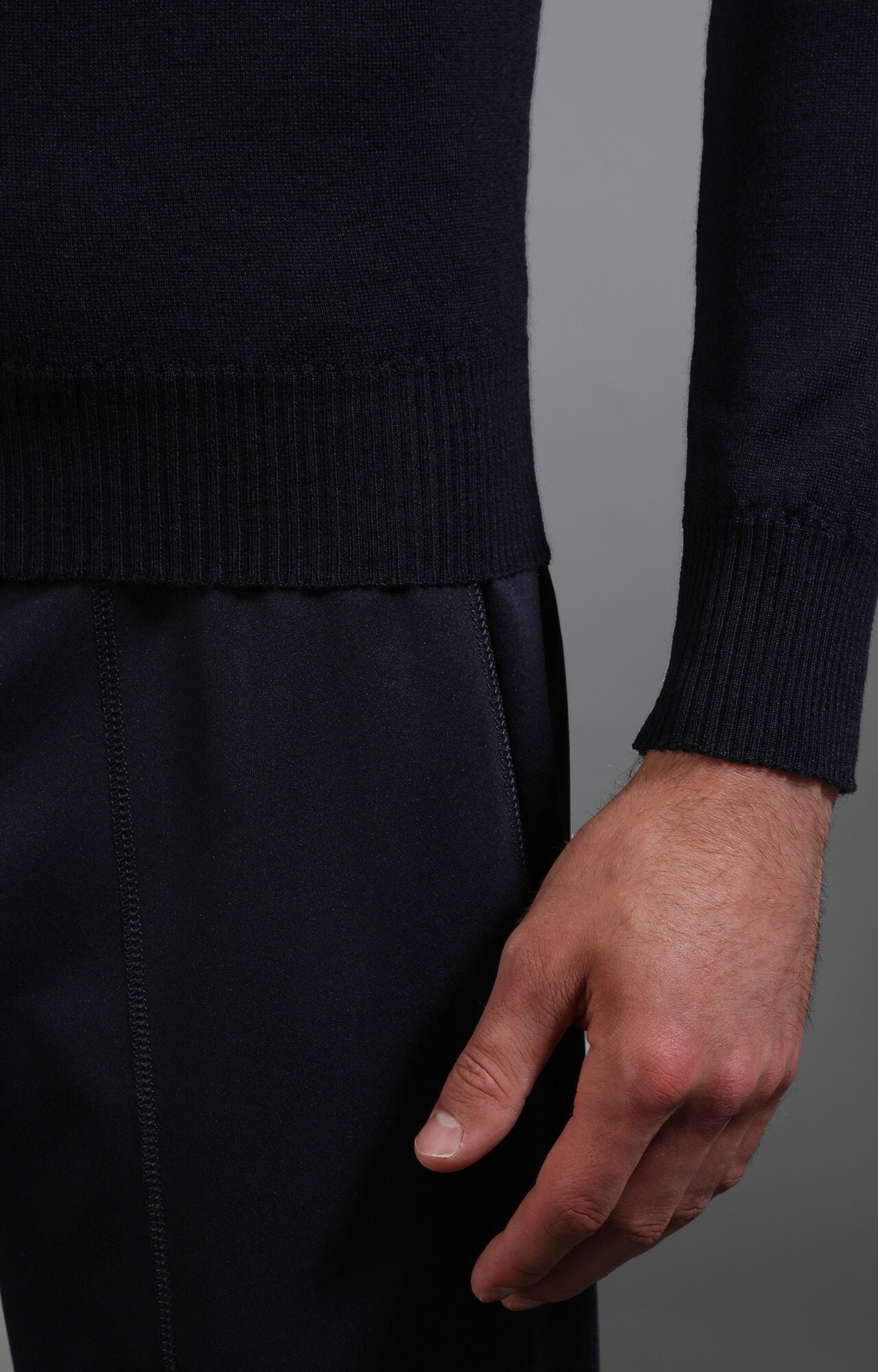 Blue Men's navy turtleneck sweater | Bikkembergs