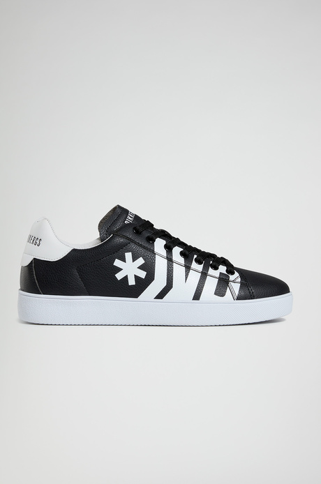 Recoba men's printed sneakers, BLACK/WHITE, hi-res-1