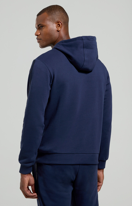 Men's garment-dyed hoodie, BLACK IRIS, hi-res-1