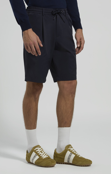 Men's elasticated-waist shorts, BLACK IRIS, hi-res-1