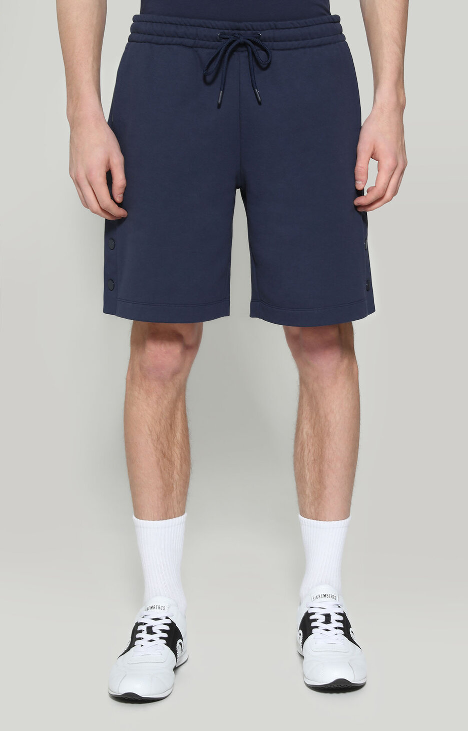 Men's fleece shorts with 3D logo, BLUE Men's fleece shorts with 3D logo, BLUE, hi-res-1